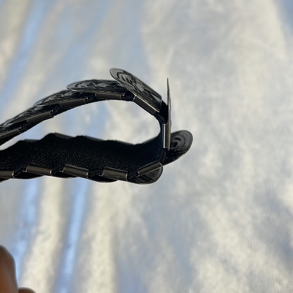 Vintage Women’s Silver Metal Disc Stretch Belt - Picture 4 of 7